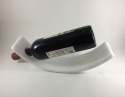 Base para vinho de mármore branco