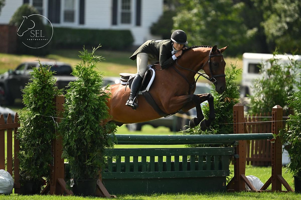 Alex Arute and Street Theater won the $1,000 3' Hunter Classic. Photo by SEL Photography.