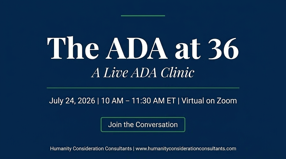 The ADA at 36: A Live ADA Clinic