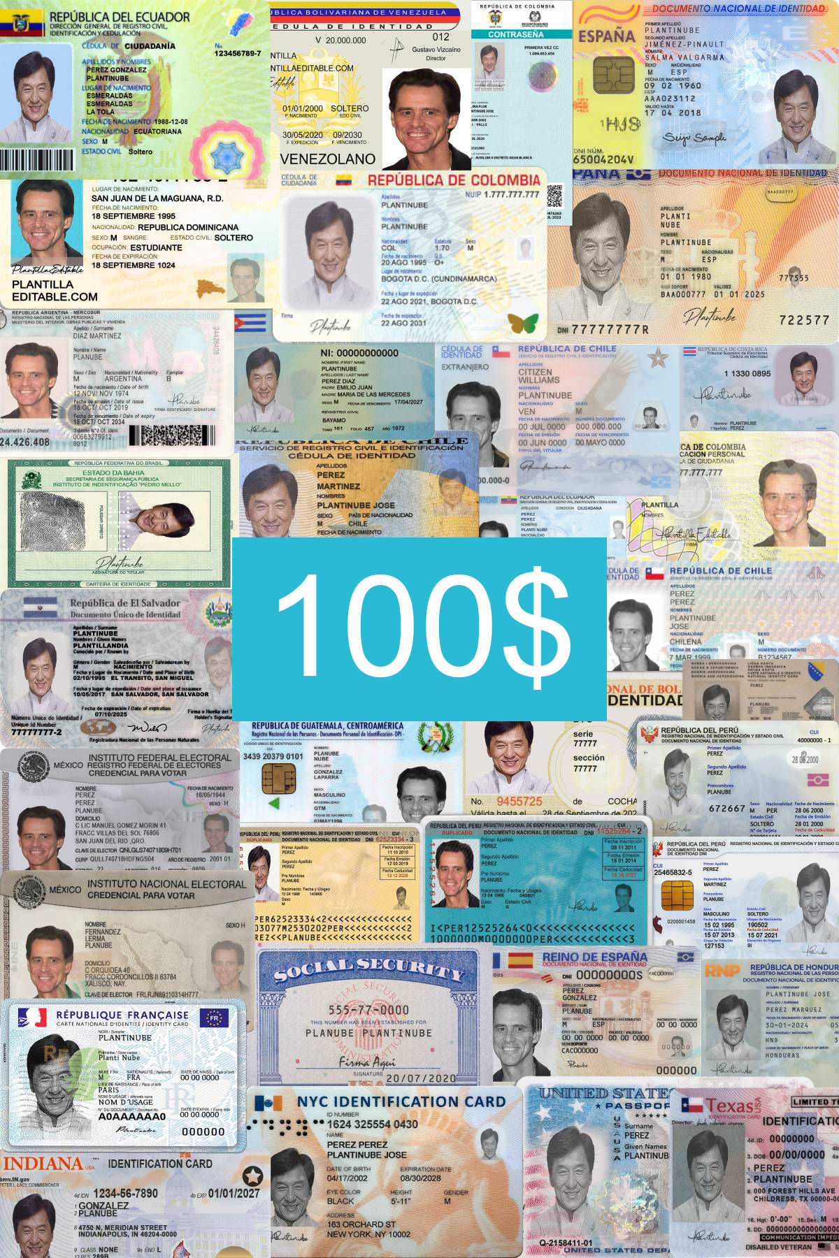 PACK de IDENTIFICACIONES editables en Photoshop