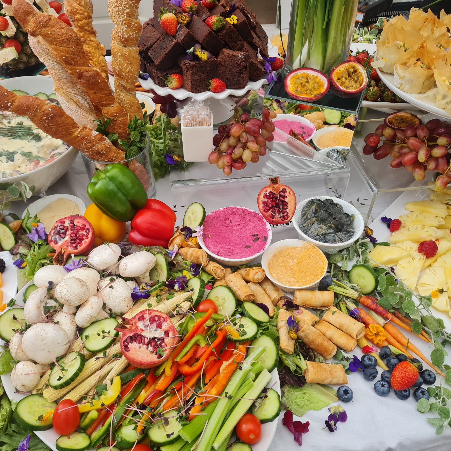 Arranged Food and Objects