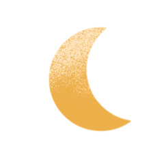 small golden moon