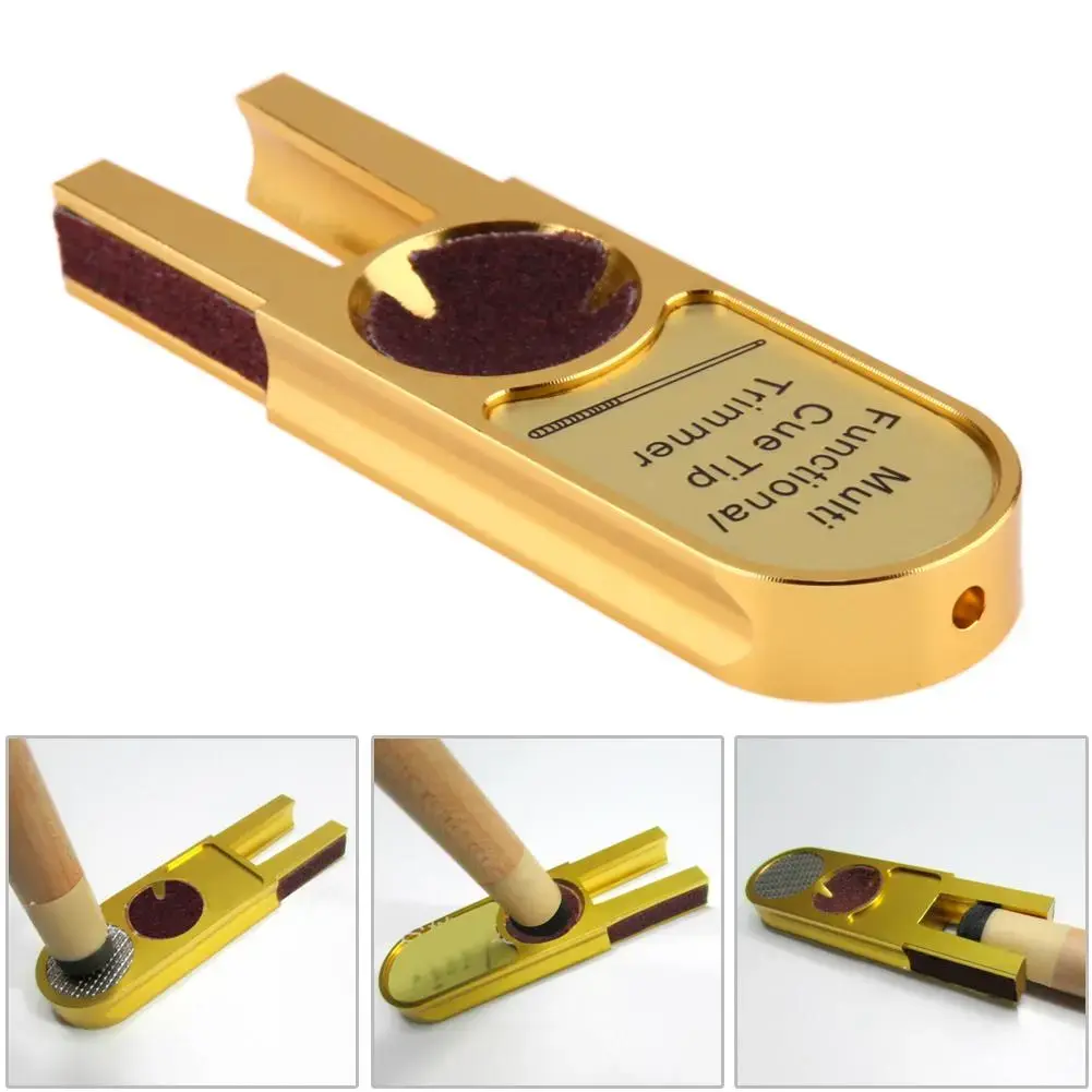 Pool Cue Tip Shaper & Scuffer Tool – 3-in-1 Billiards Cue Maintenance Tool