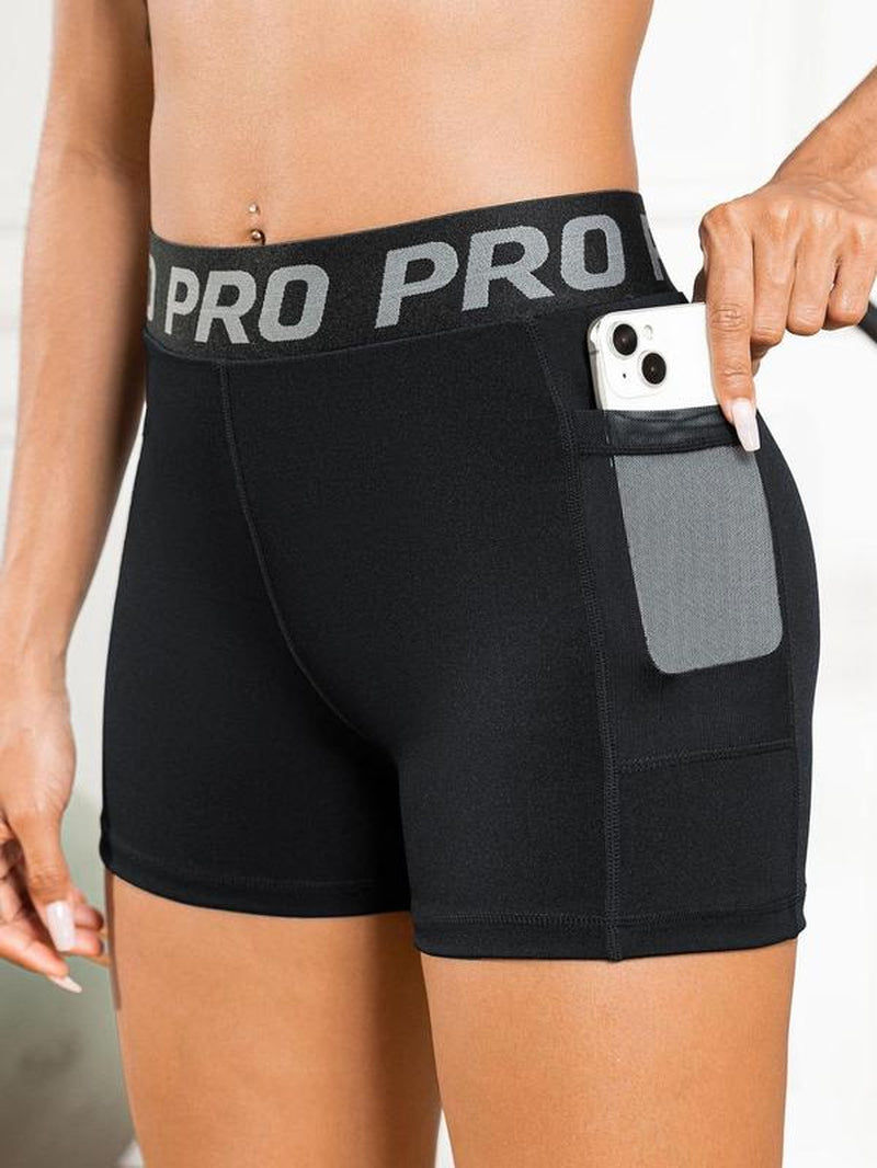Thumbnail: Women's TapeDetail High-Waist Gym Shorts