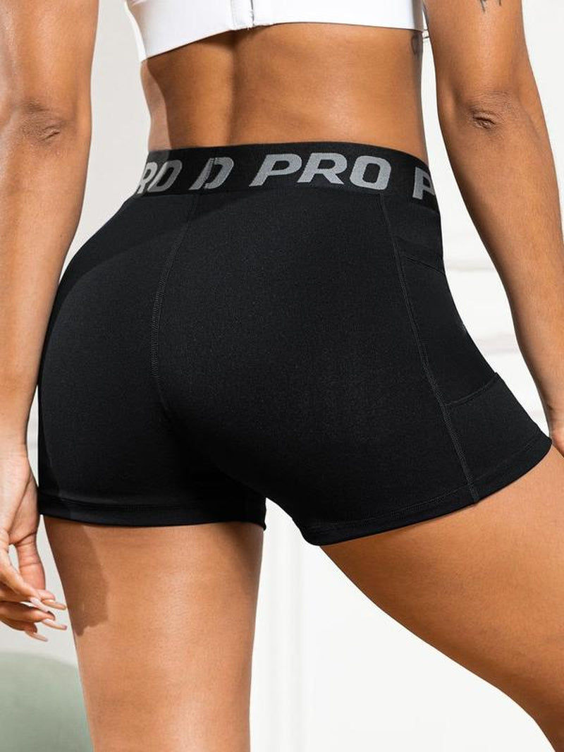 Thumbnail: Women's TapeDetail High-Waist Gym Shorts