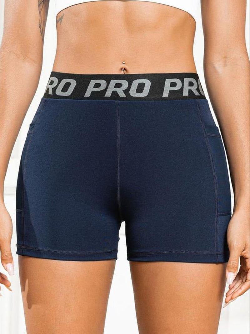 Thumbnail: Women's TapeDetail High-Waist Gym Shorts