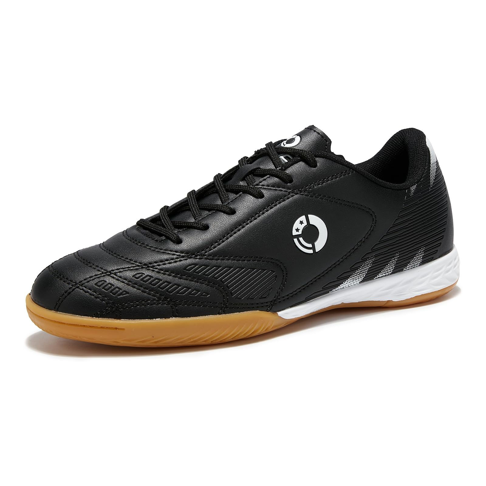 LEOCI Mens Rubber Futsal Sneakers - Indoor Soccer Training Shoes