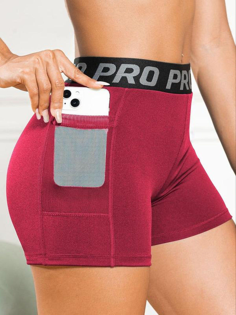 Thumbnail: Women's TapeDetail High-Waist Gym Shorts