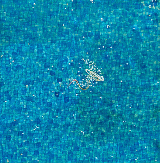 1) 별 모아 달 20x20cm 장지에 혼합재료 2026
Stars Gather, a Moon 20x20cm Mixed Media on Hanji 2026