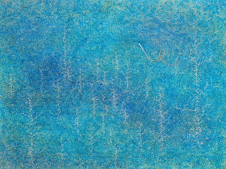정오의 밤 97x130.3cm 장지에 혼합재료 2026