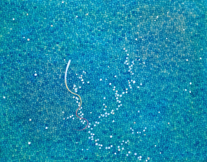 1) 별 모아 별 27.5x35cm 장지에 혼합재료 2026
Stars Gather, a Star 20x20cm Mixed Media on Hanji 2026