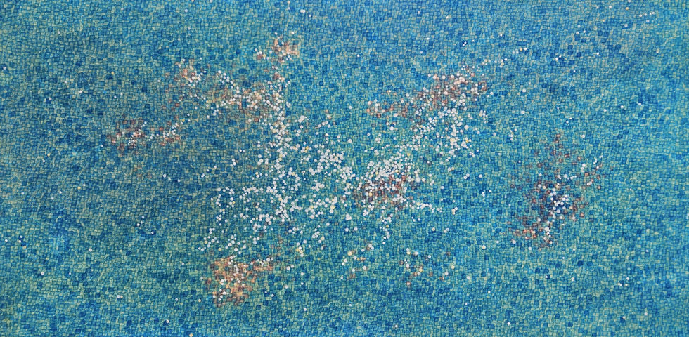 새벽 다섯 시의 밤 40x80cm 장지에 혼합재료 2026