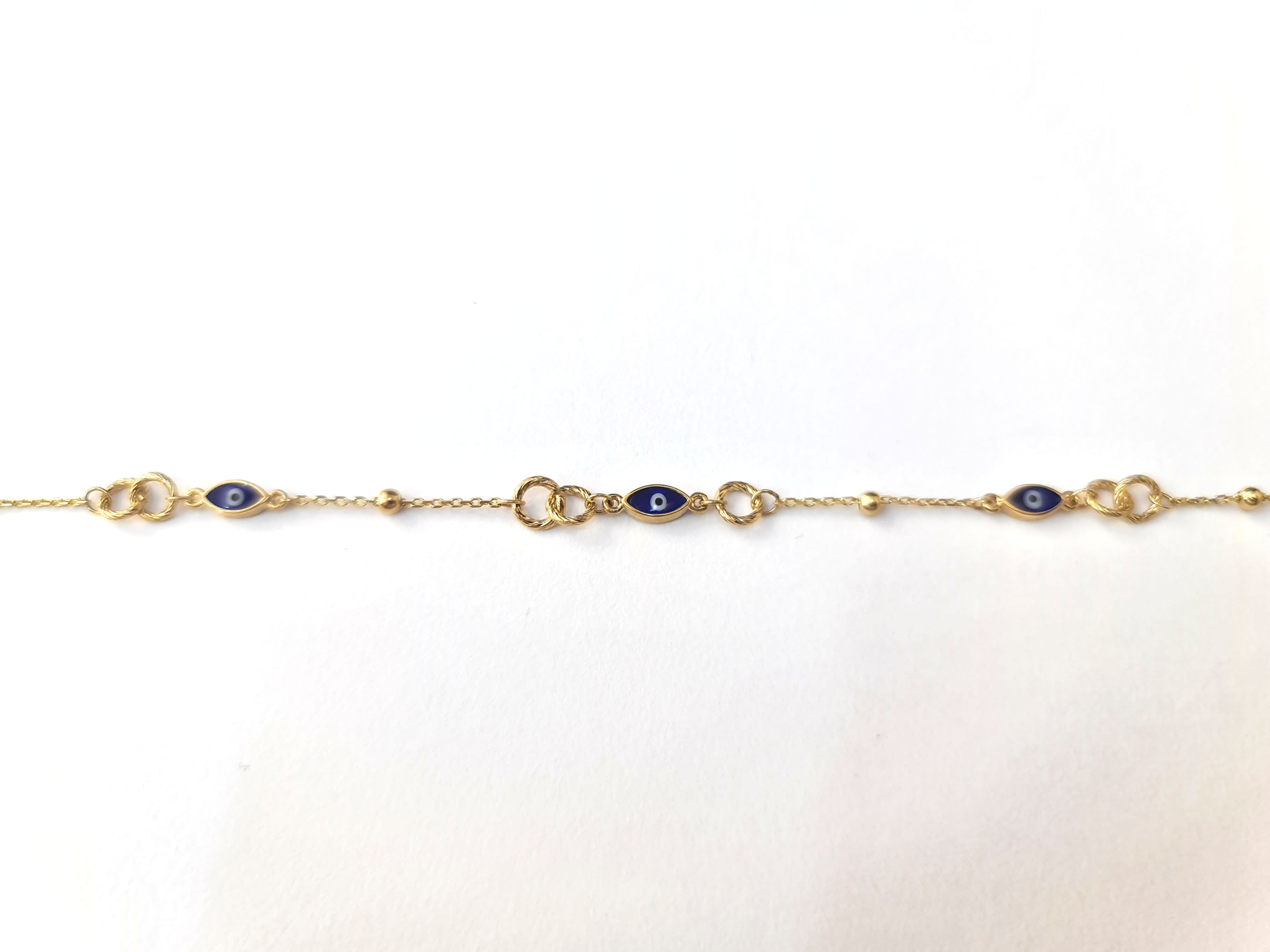 NAZAR  BONCUK 14 ayar altın bileklik