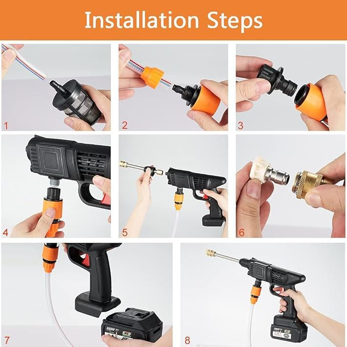 Thumbnail: Double battery 48V Rechargeable Cordless High Pressure Washer Gun