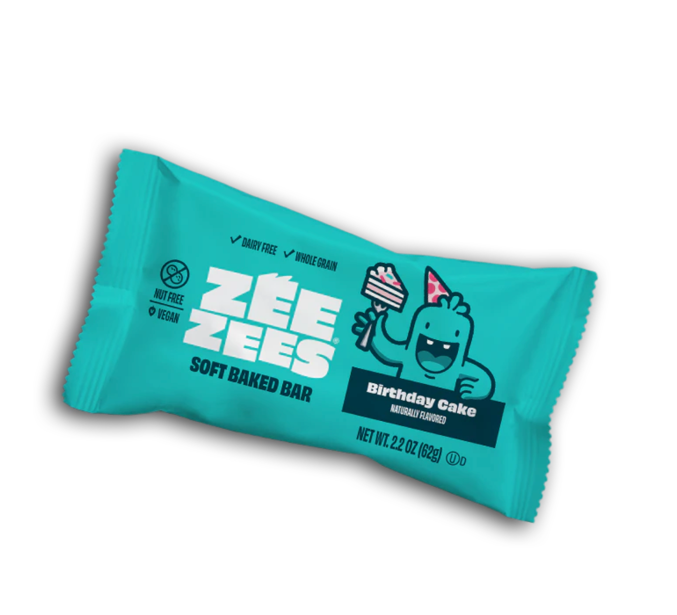 Zee Zees, Soft Baked Bar, Birthday Cake, WG, I/W, 2.2oz Case of 135