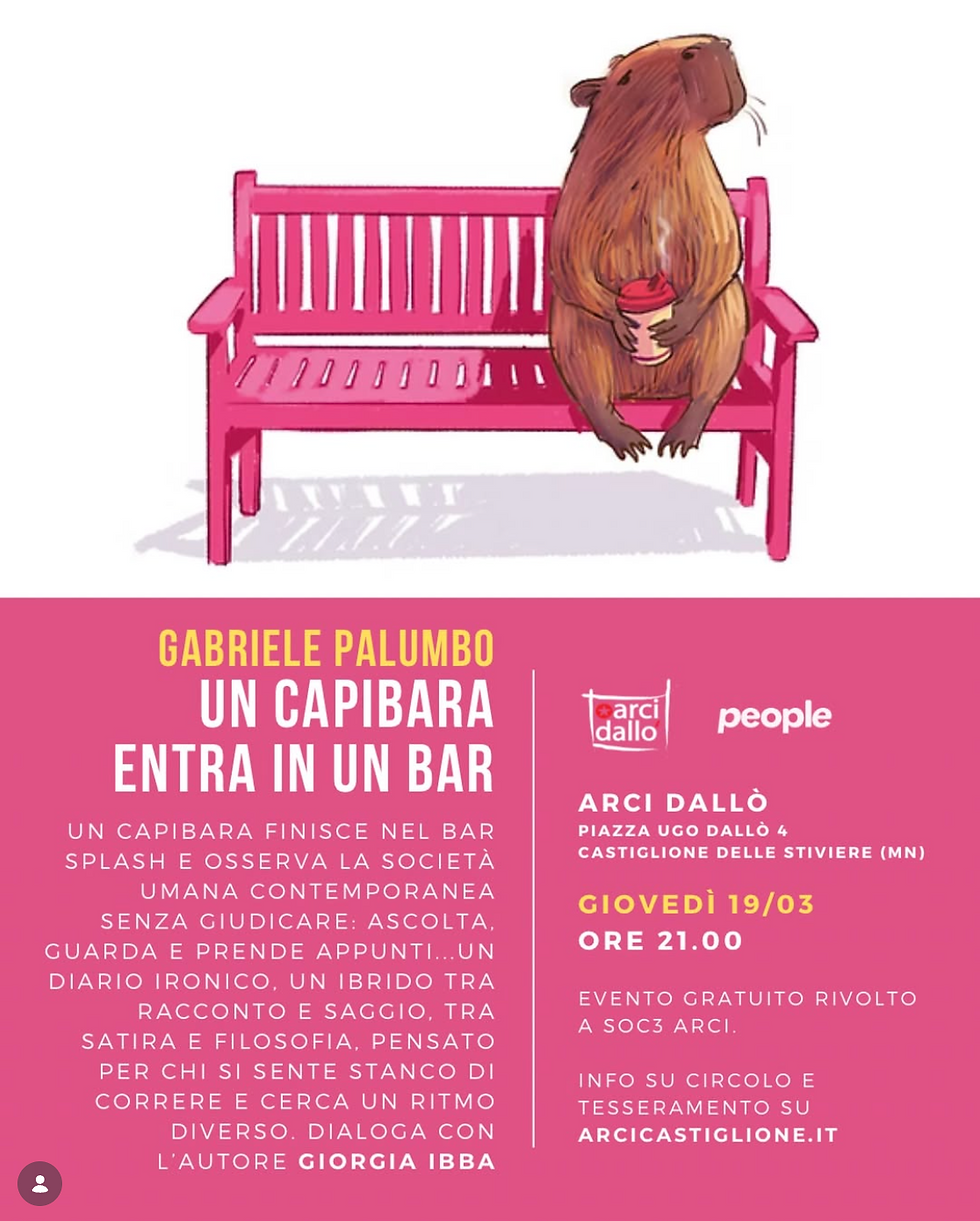 Un capibara entra in un bar - Castiglione delle Stiviere (MN)