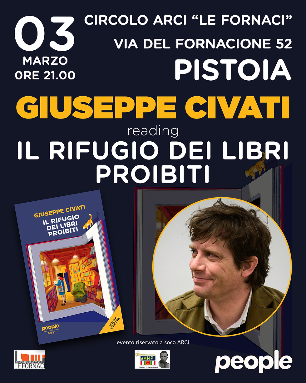 Reading "Il rifugio dei libri proibiti" con Giuseppe Civati - Pistoia