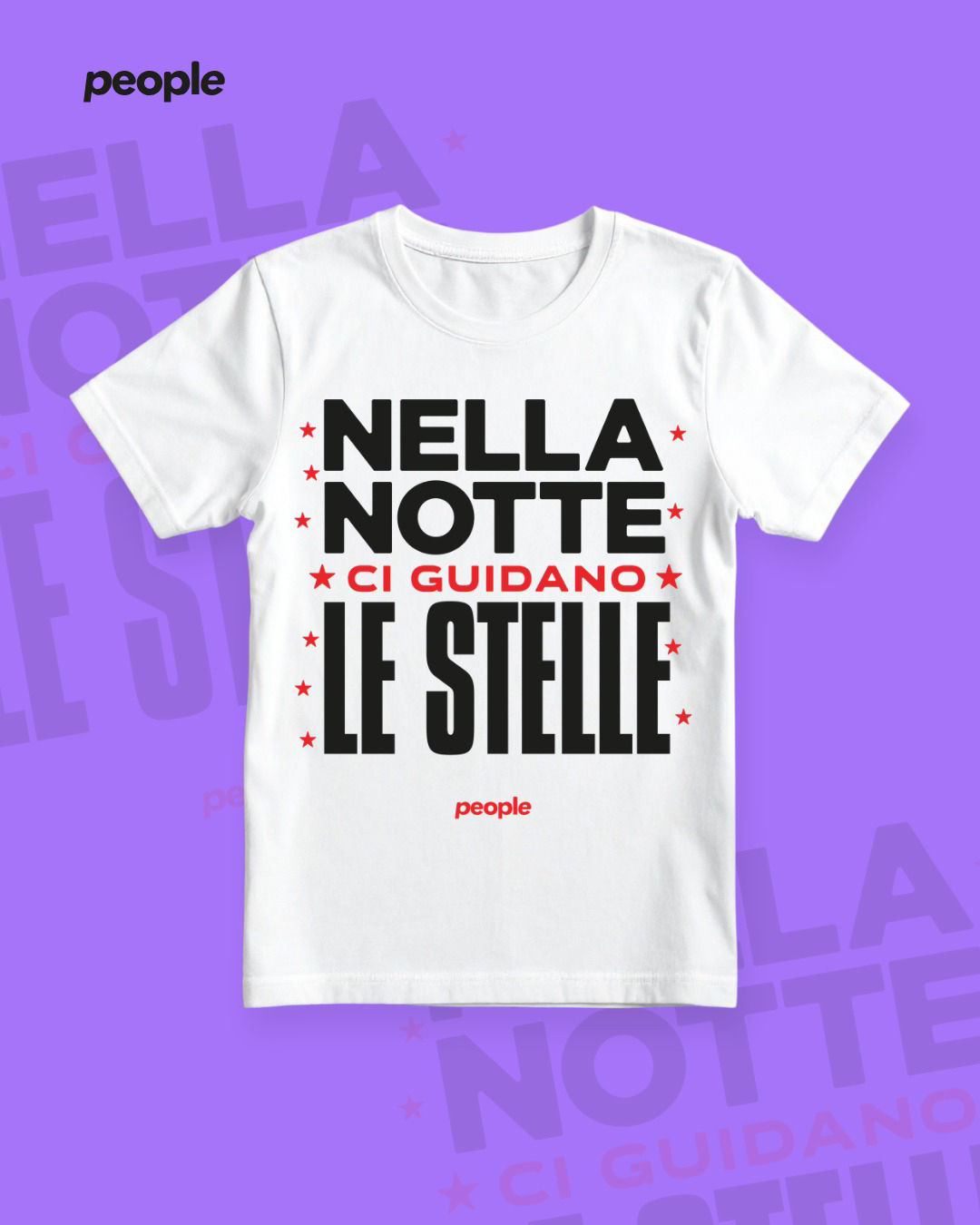 T SHIRT NELLA NOTTE CI GUIDANO LE STELLE