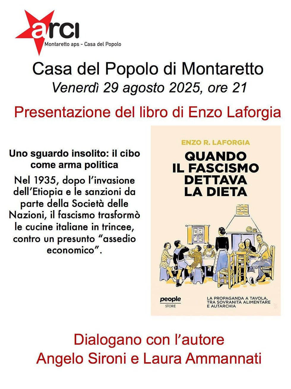 Quando il fasciamo dettava la dieta - Montaretto (SP)