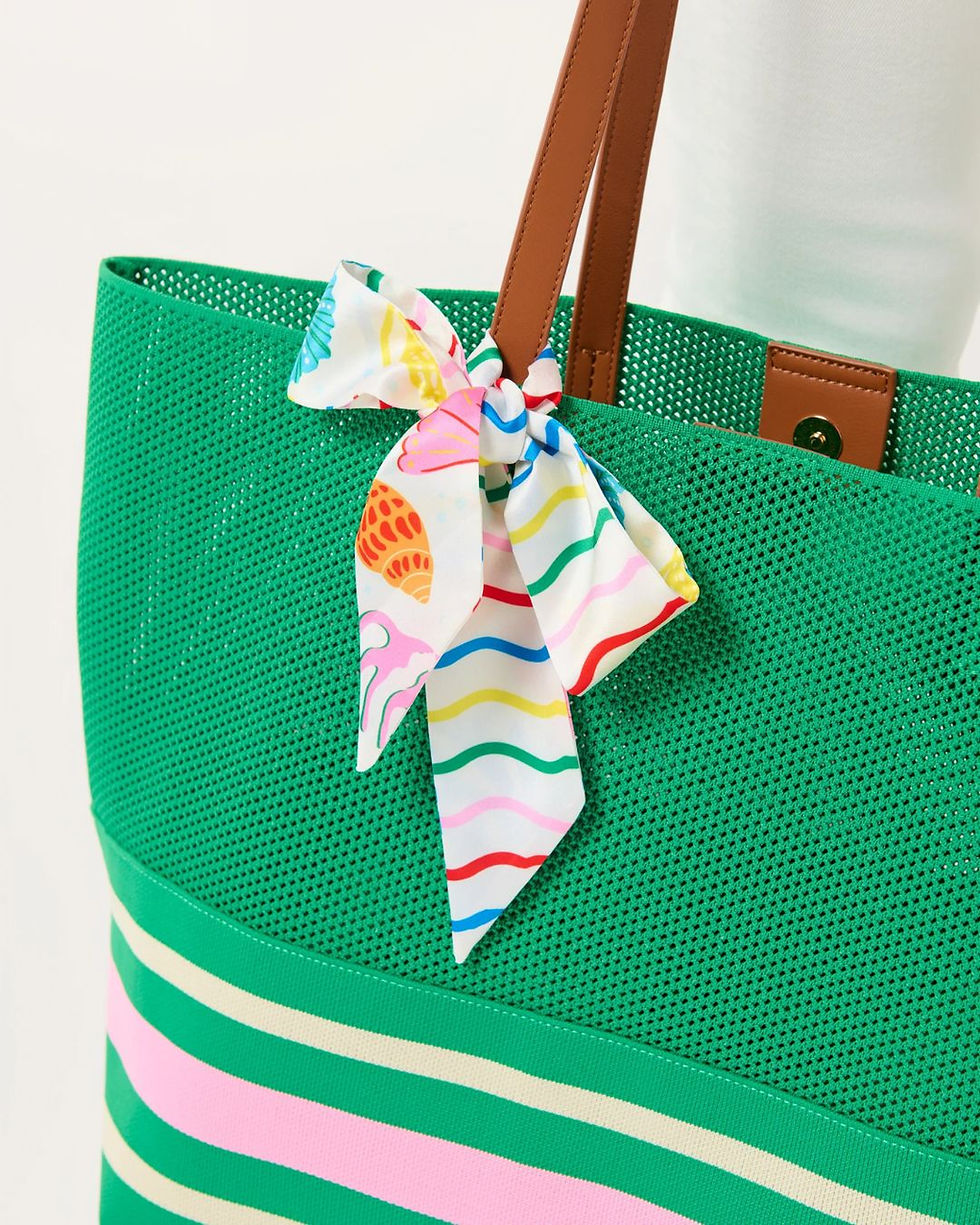 Thumbnail: Coral Cherries Bag Scarf (2 pack)