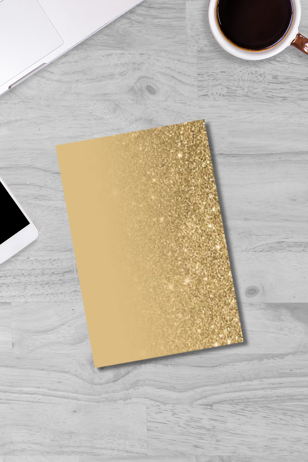 Thumbnail: Gold Glitter Bullet Journal | Dot Grid Notebook