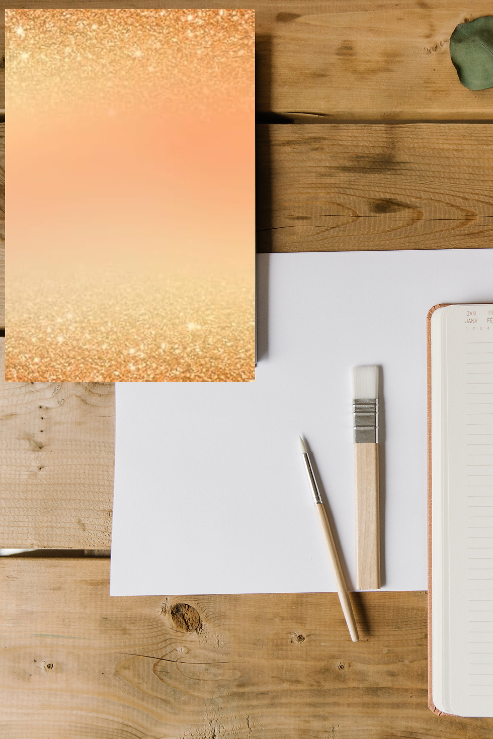 Thumbnail: Gold Orange Bullet Journal | Dot Grid Notebook