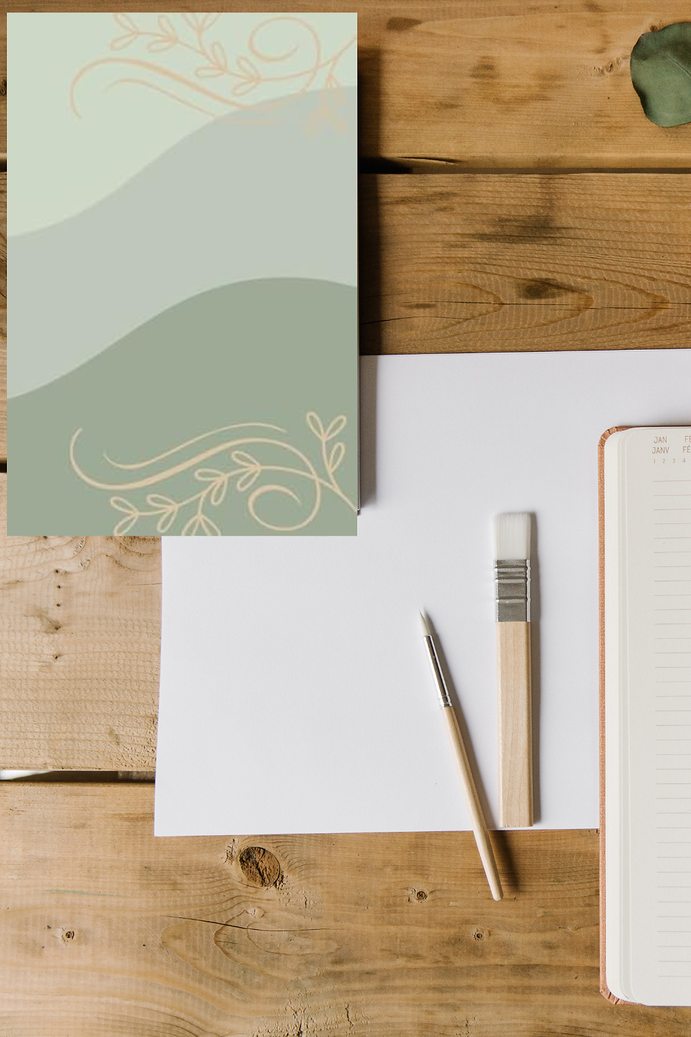 Thumbnail: Earthy Green Bullet Journal | Dot Grid Notebook