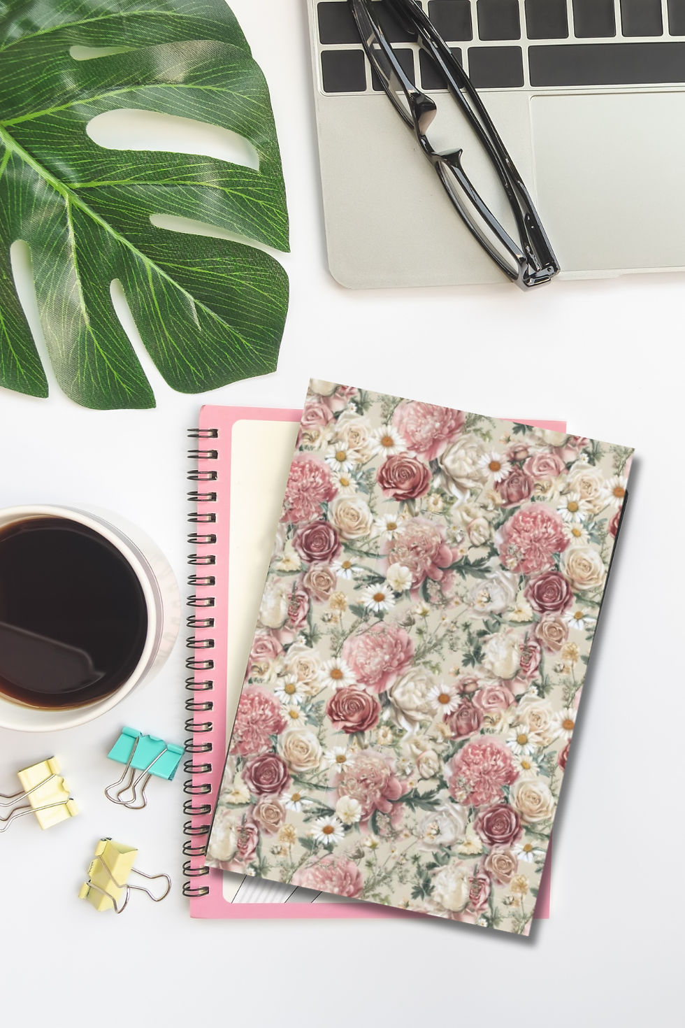 Thumbnail: Dense Floral Bullet Journal | Dot Grid Notebook