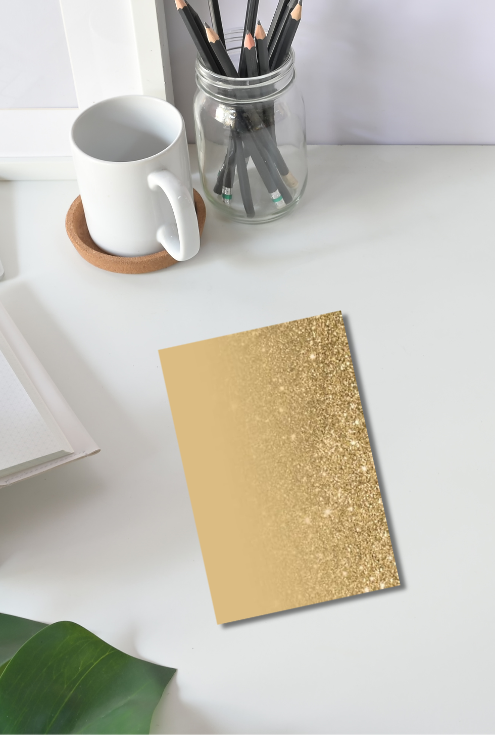 Thumbnail: Gold Glitter Bullet Journal | Dot Grid Notebook