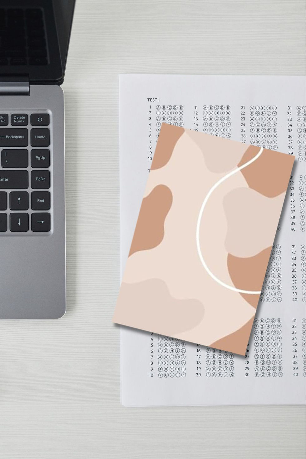 Thumbnail: Tan Brown Abstract Bullet Journal | Dot Grid Notebook
