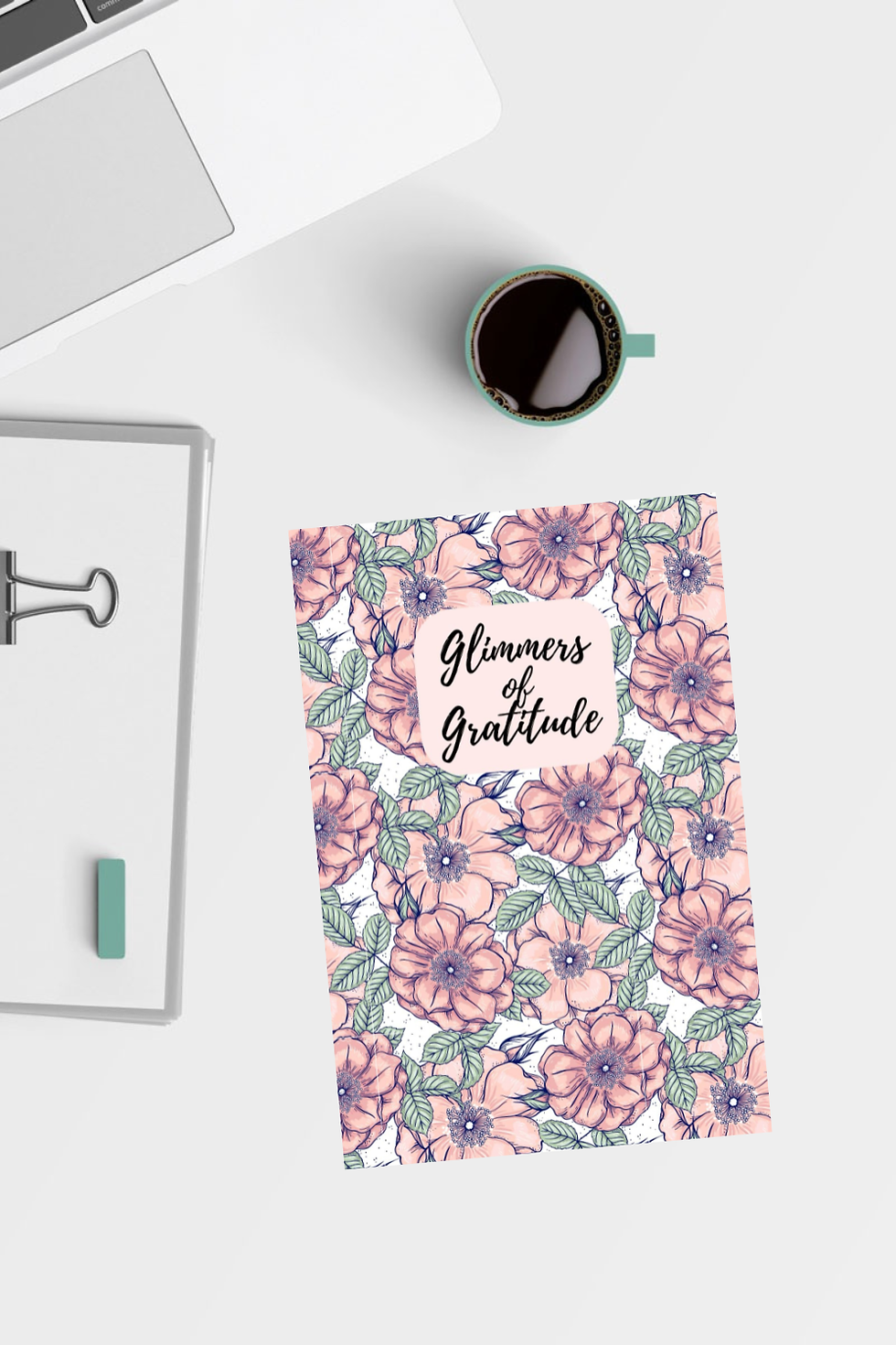 Thumbnail: Pink Floral Gratitude Journal | Daily Thankfulness Journal