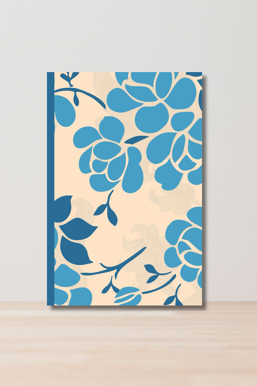 Thumbnail: Blue Floral Bullet Journal | Dot Grid Notebook