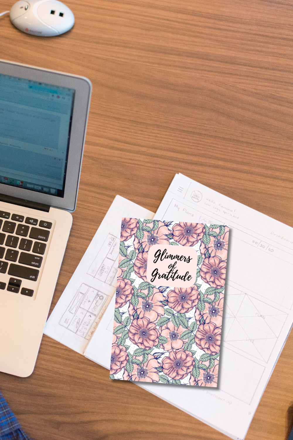 Pink Floral Gratitude Journal | Daily Thankfulness Journal