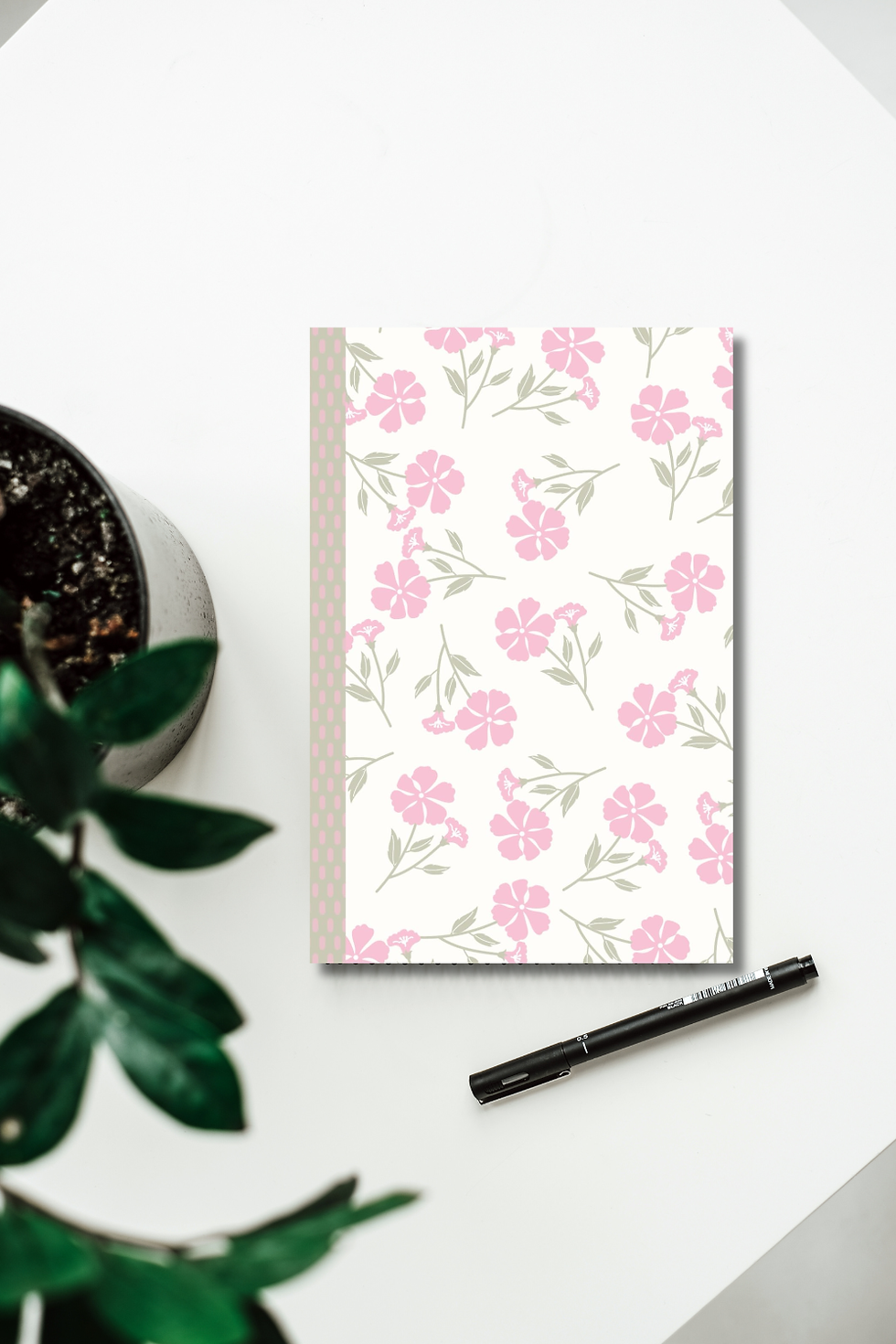 Thumbnail: Pink Floral Journal | Lined Notebook
