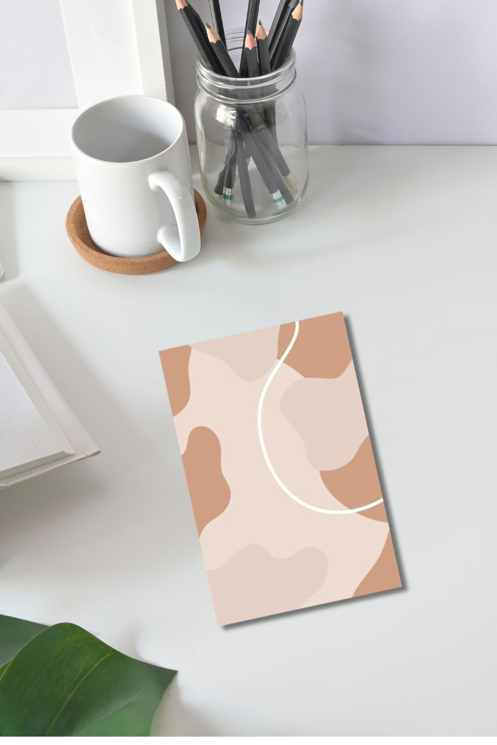 Tan Brown Abstract Bullet Journal | Dot Grid Notebook