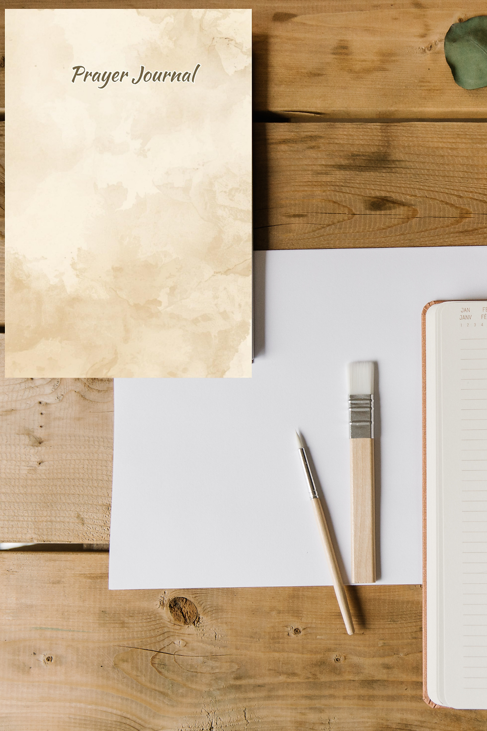 Thumbnail: Tan Watercolor Prayer Journal | Guided Christian Notebook