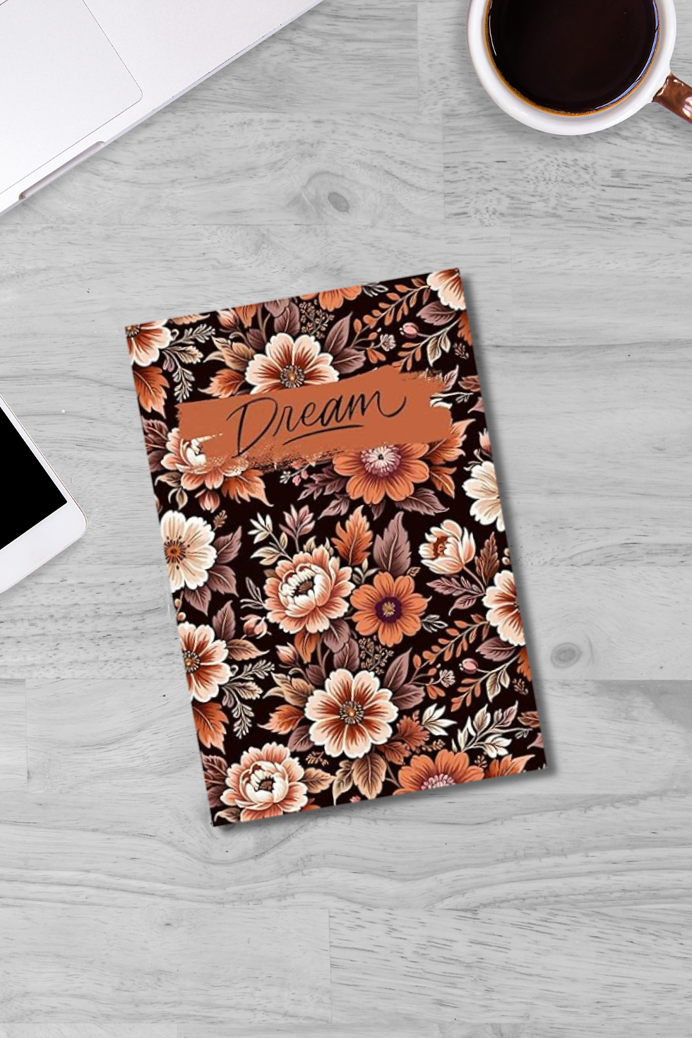 Thumbnail: Orange Floral Dream Journal | Sleep & Dream Diary