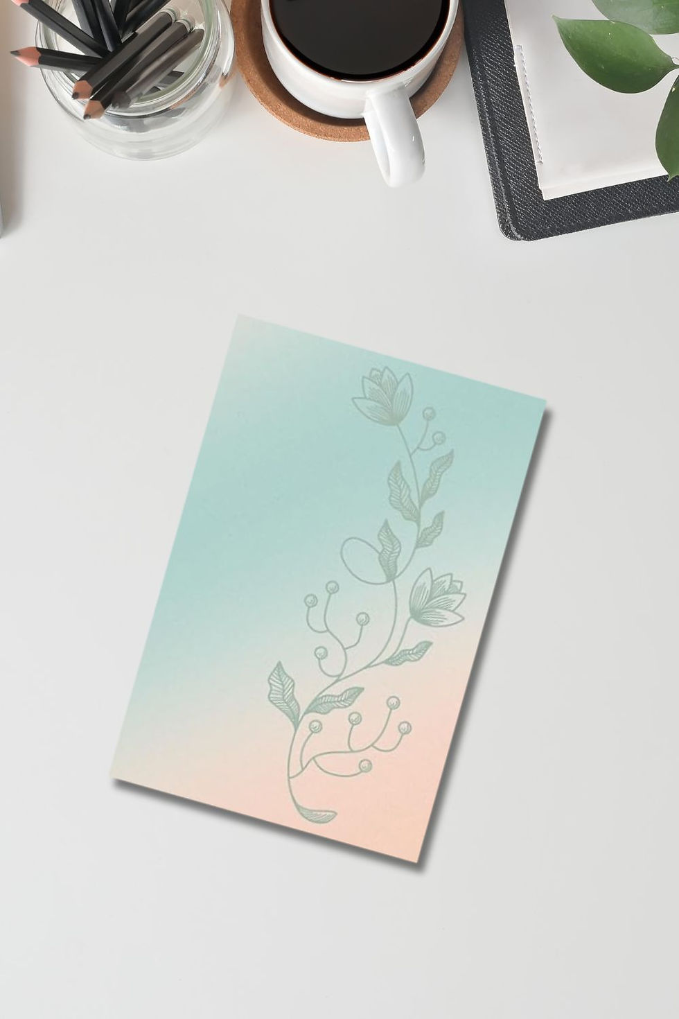 Thumbnail: Orange Teal Ombre Bullet Journal | Dot Grid Notebook