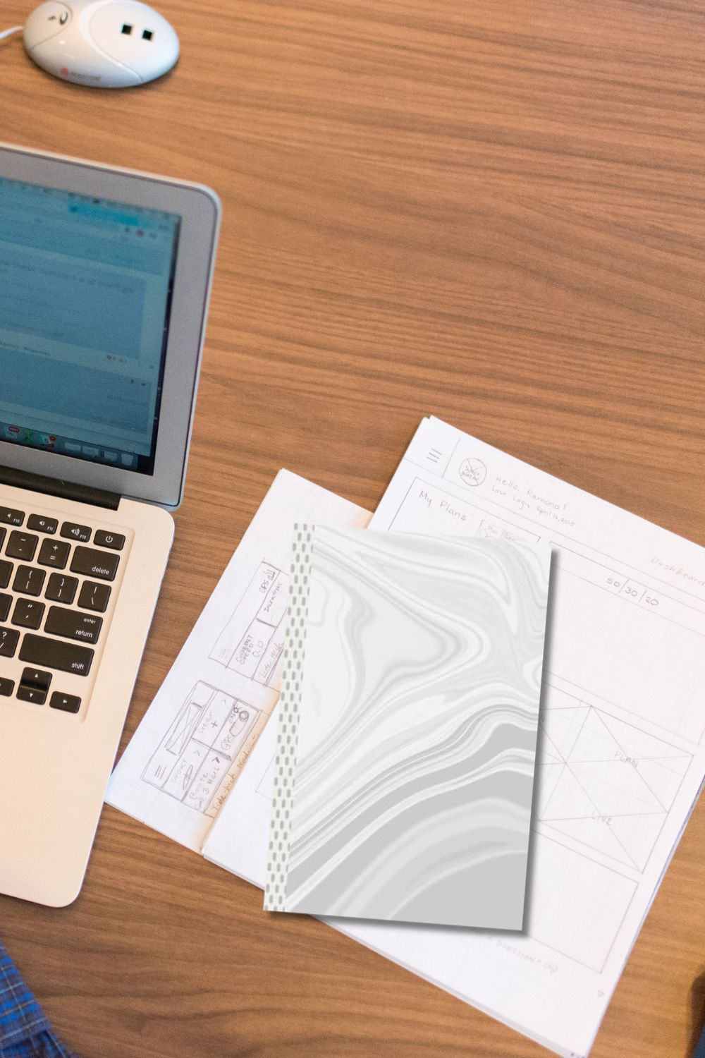 Grey Swirl Journal | Lined Notebook for Writing