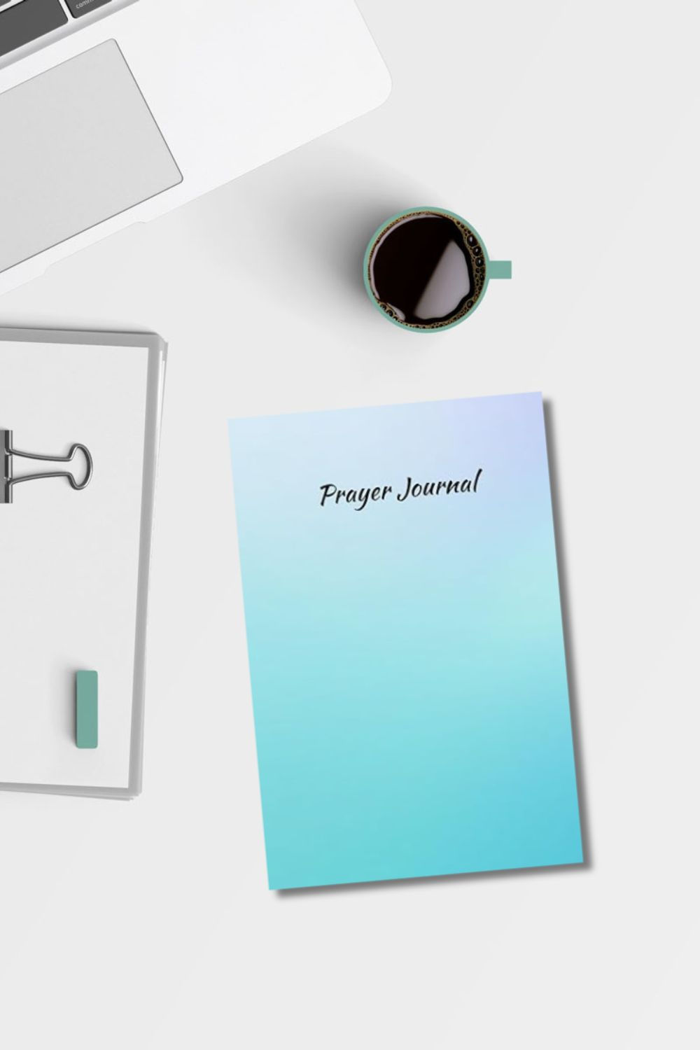 Teal Ombre Prayer Journal | Guided Christian Journal