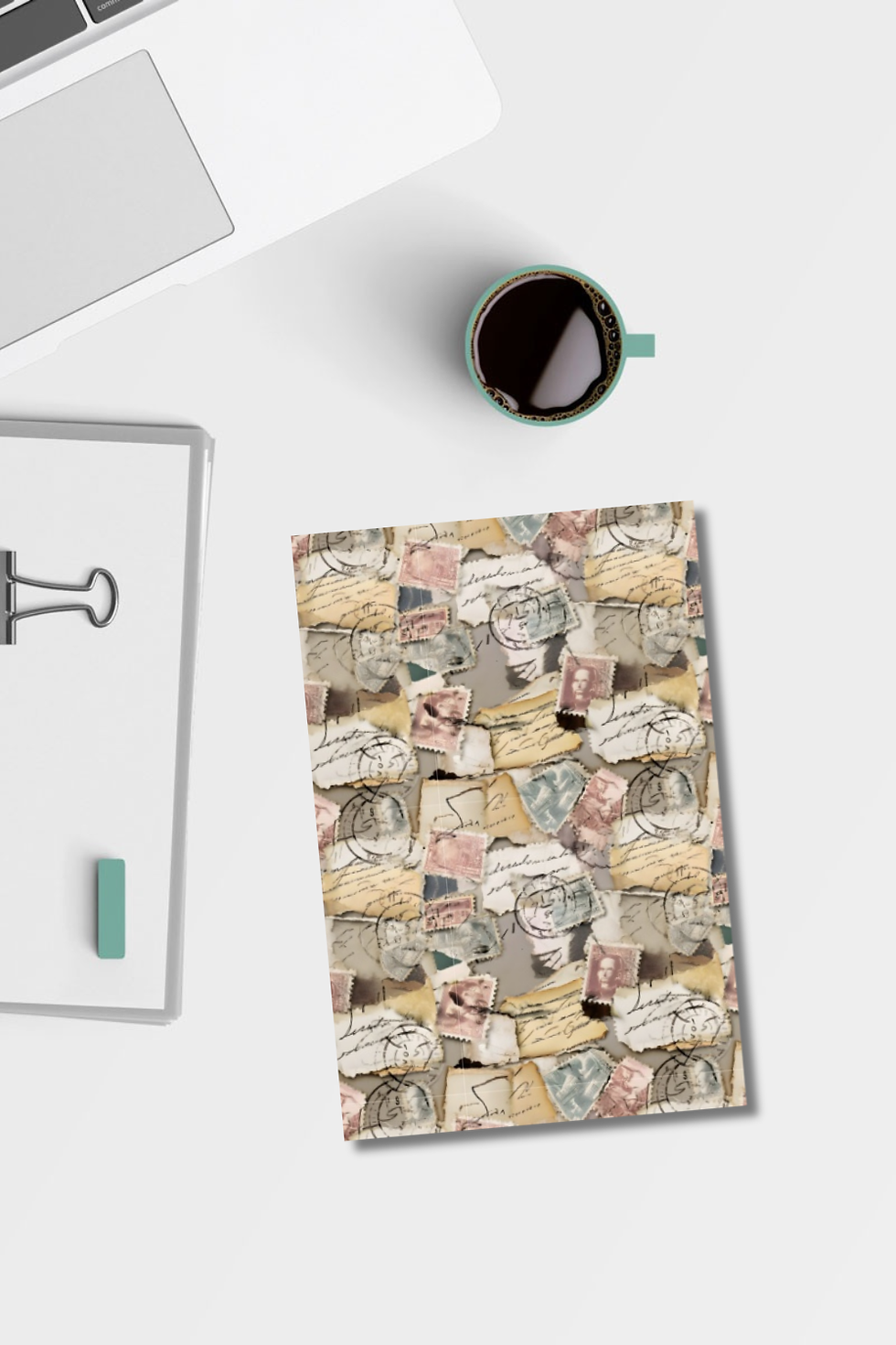 Thumbnail: Vintage Stamp Bullet Journal | Dot Grid Notebook