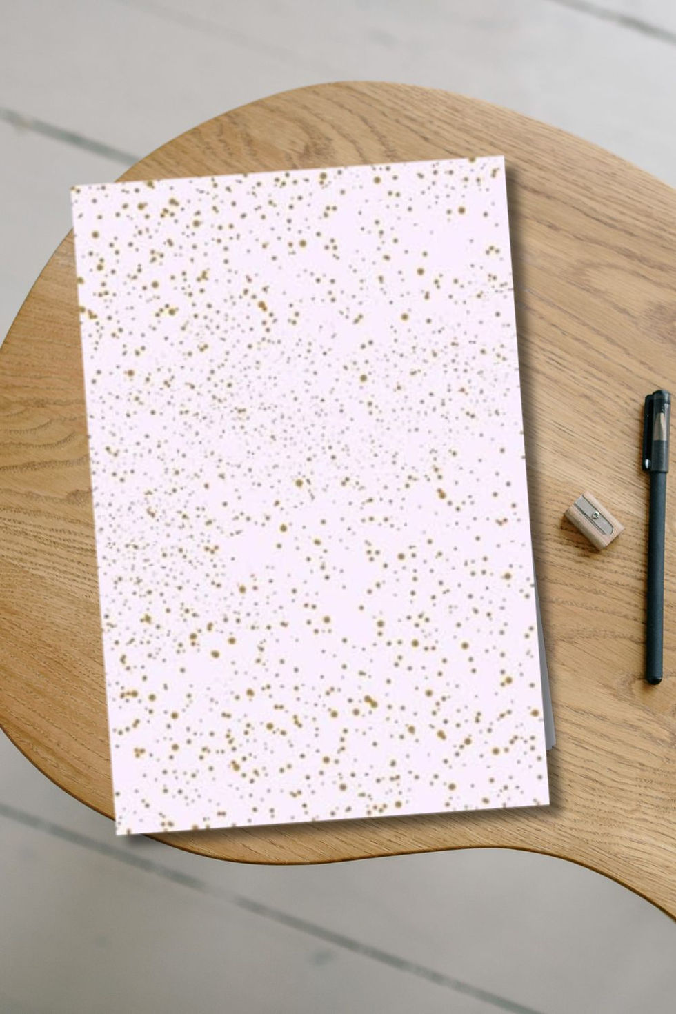 Thumbnail: Pink Gold Splatter Hardcover Bullet Journal | Dot Grid Notebook