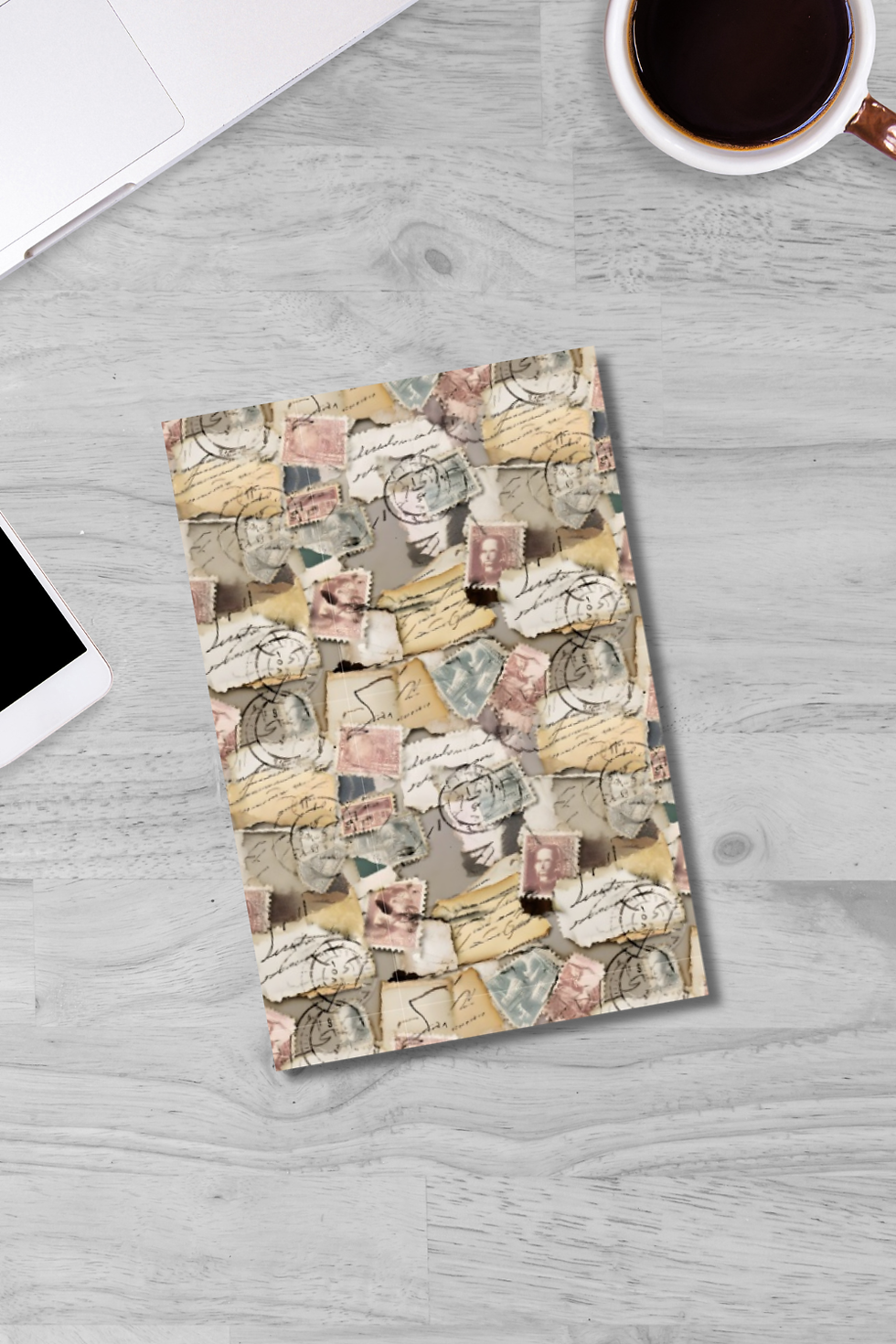 Thumbnail: Vintage Stamp Bullet Journal | Dot Grid Notebook