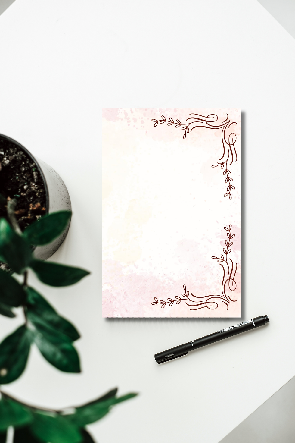 Thumbnail: Tan Pattern Bullet Journal | Dot Grid Notebook