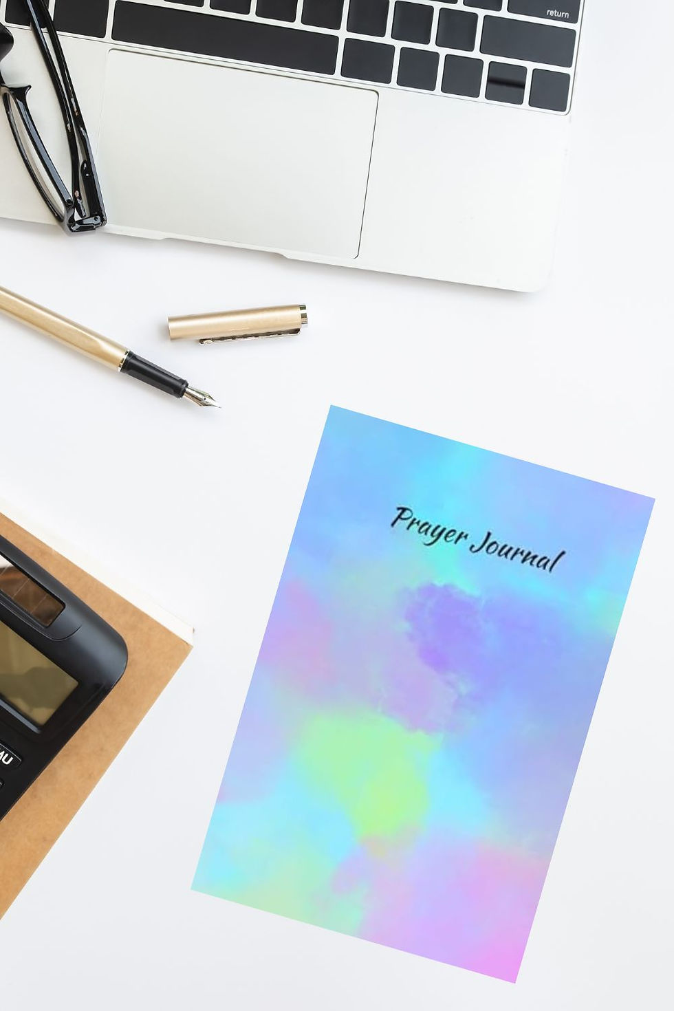 Thumbnail: Rainbow Splotches Prayer Journal | Guided Christian