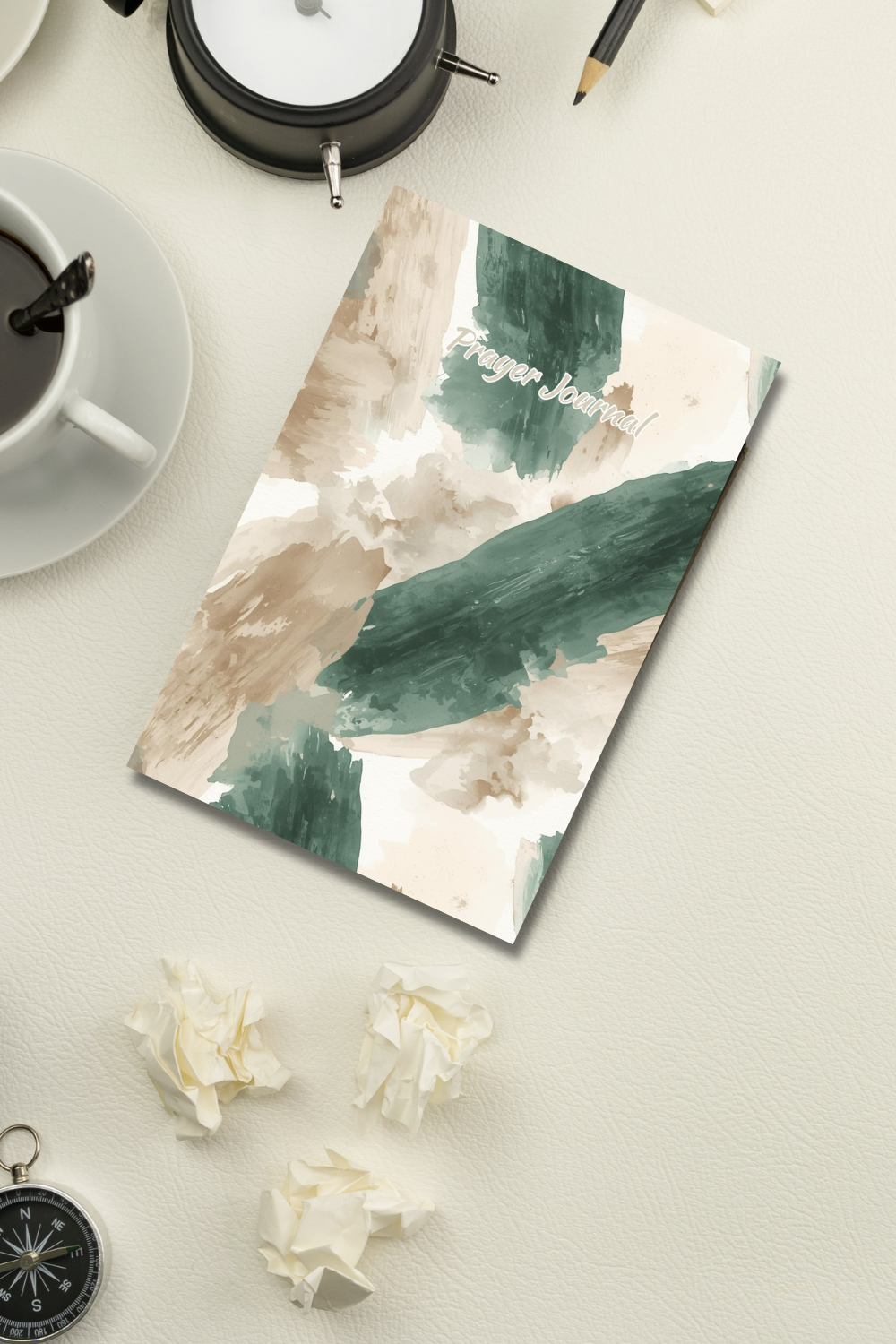 Watercolor Brush Prayer Journal | Guided Christian Notebook