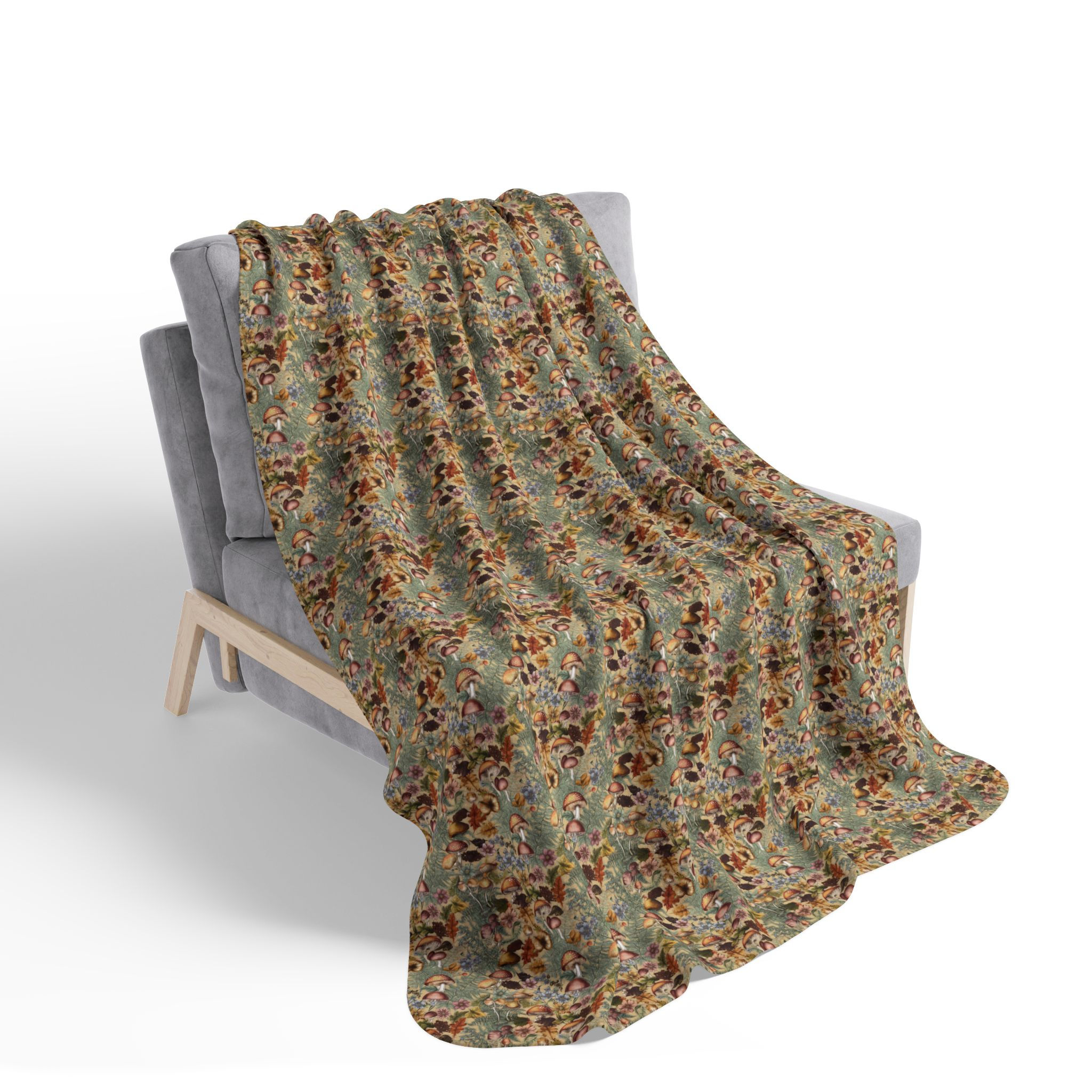 Autumn Floral Sherpa Blanket — Cozy Fall Floral Throw