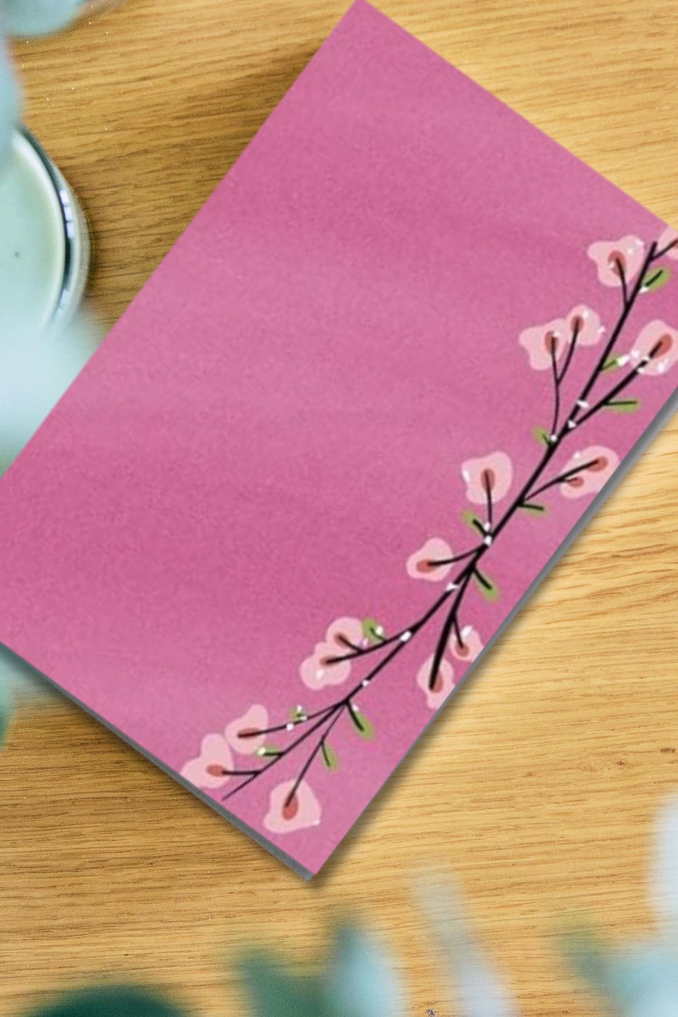 Thumbnail: Pink Floral Bullet Journal | Dot Grid Notebook