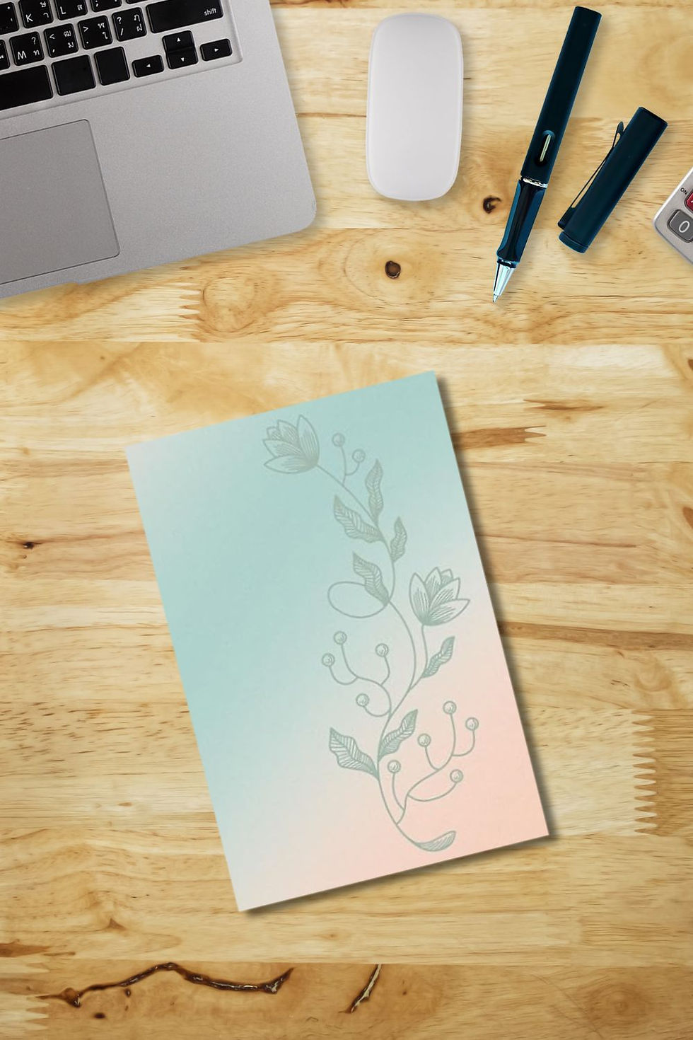Thumbnail: Orange Teal Ombre Bullet Journal | Dot Grid Notebook