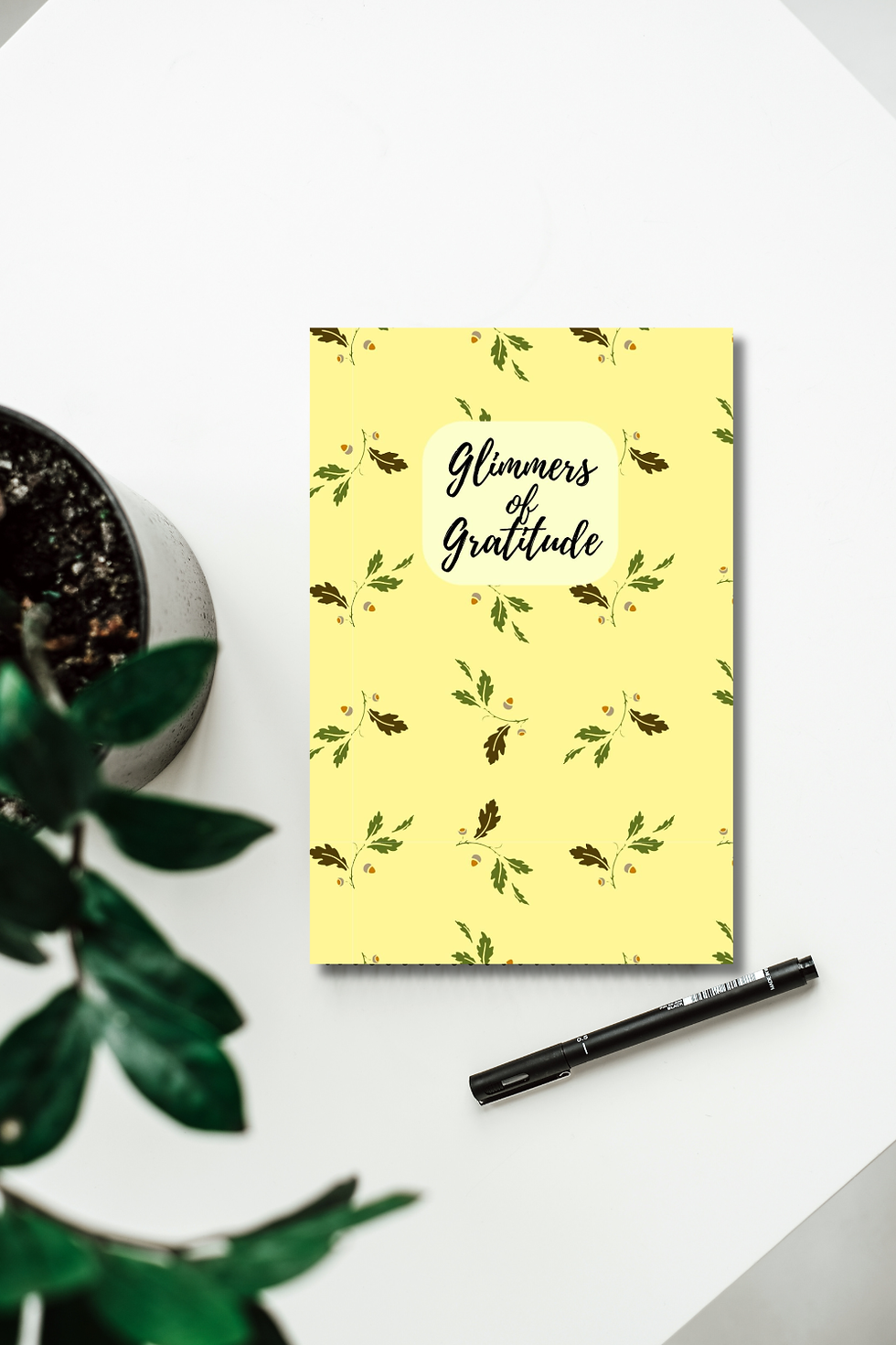 Thumbnail: Yellow Floral Gratitude Journal | Daily Thankfulness Journal